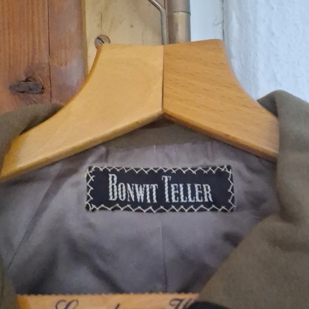 Vintage Bonwit Teller Traina Norell Olive Skirt Set with Black Accents - Picture 4 of 16